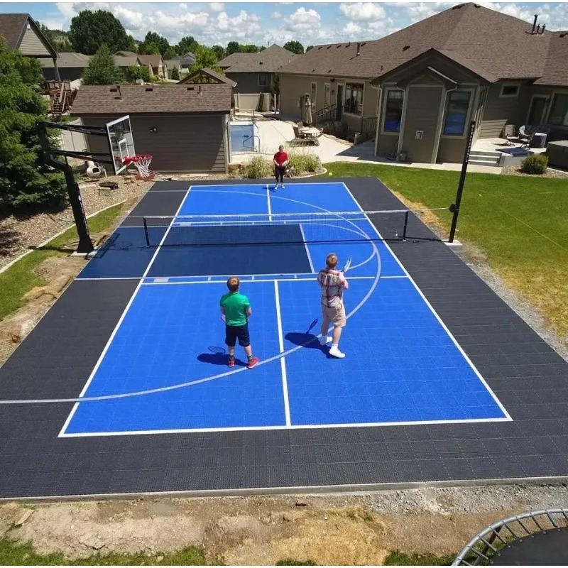 Outdoor Sport Court Tiles - long warranty PP pickleball court flooring