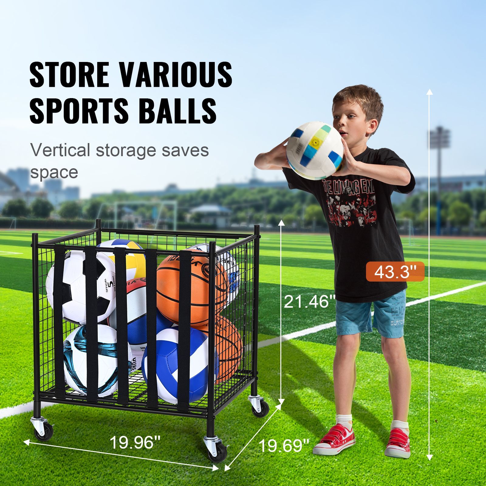 Rolling Sports Ball Storage Ca - Indoor Sport And Outdoor Sports 评论和价格