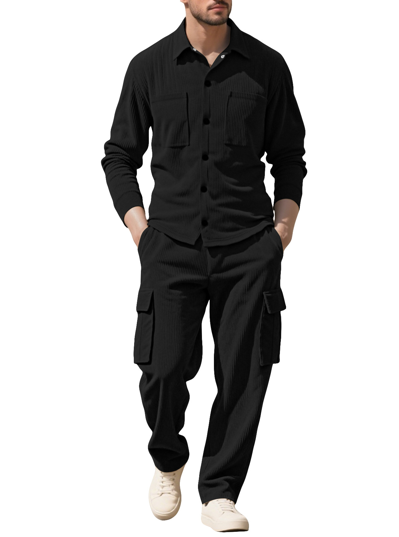 Men's Tracksuit Corduroy Workw - Outdoor Sportswear 评论和价格