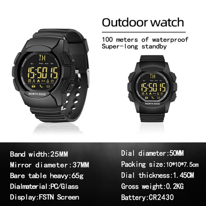 NORTH EDGE AK 100M Waterproof  - Outdoor Sport Smart Watch 评论和价格