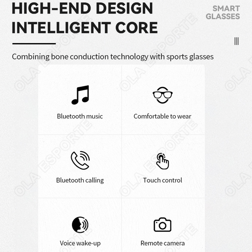 NEW Smart Glasses V5.3 Bluetoo - Outdoor Sport Glasses 评论和价格