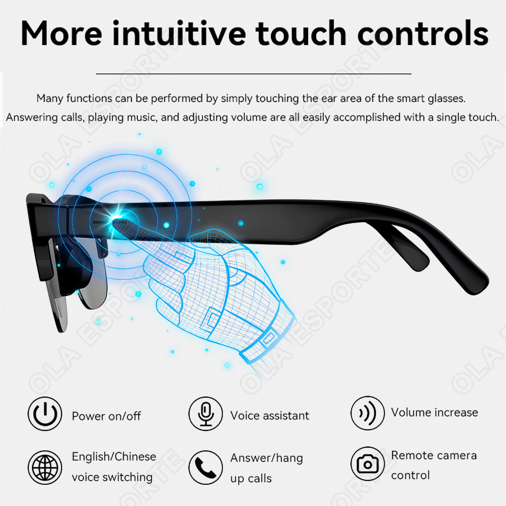 NEW Smart Glasses V5.3 Bluetoo - Outdoor Sport Glasses 评论和价格