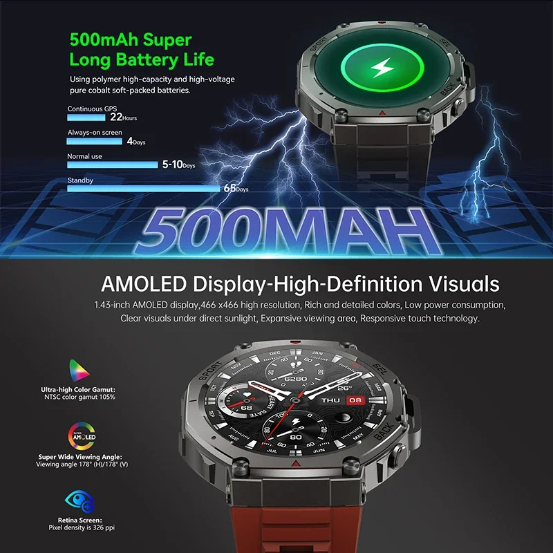 2026 New Military DM58 GPS Sma - Outdoor Sport Smart Watch 评论和价格