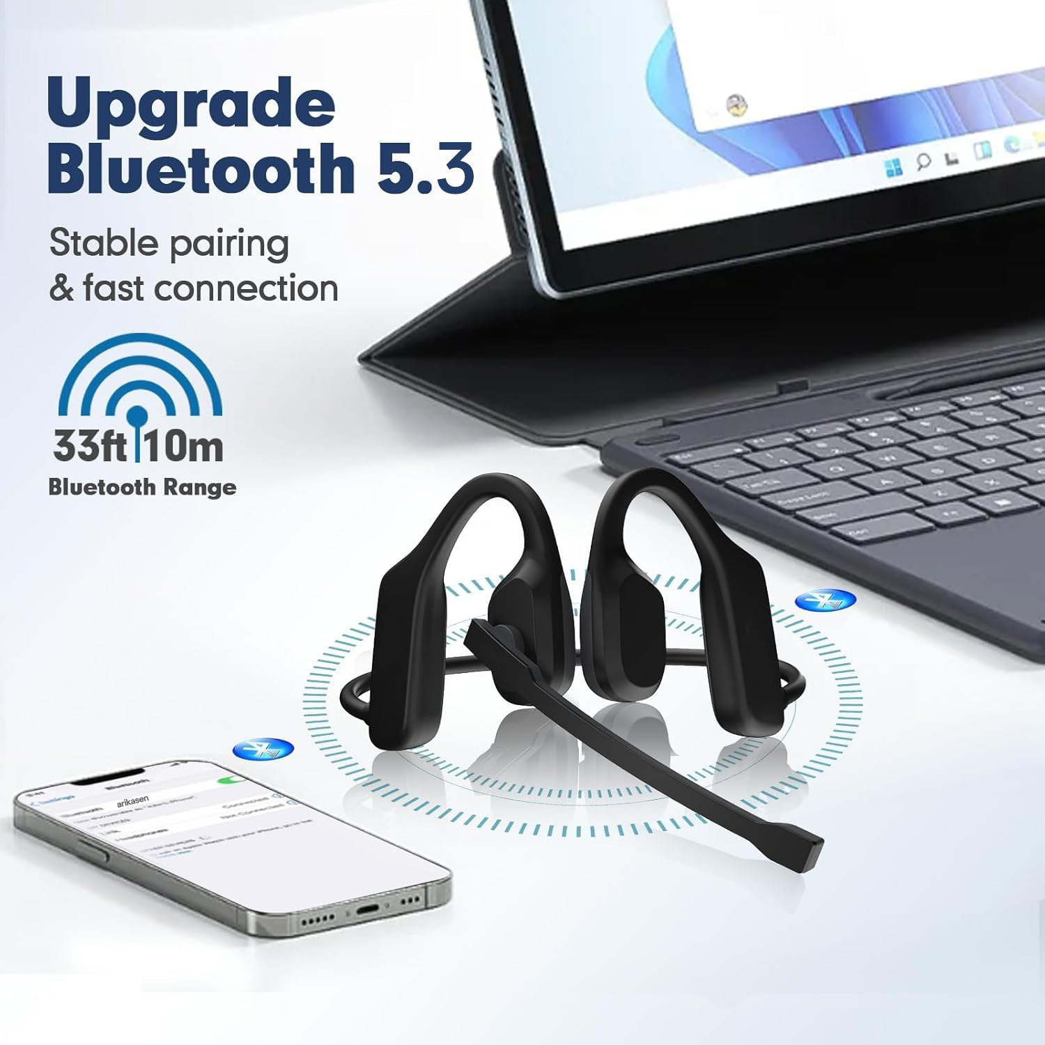 Open Ear Headphones with Mic,  - Outdoor Sport Centre 评论和价格