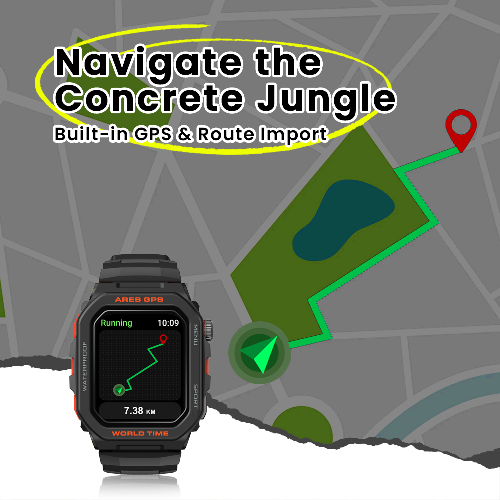 New Zeblaze Ares GPS Smart Wat - Outdoor Sport Smart Watch 评论和价格