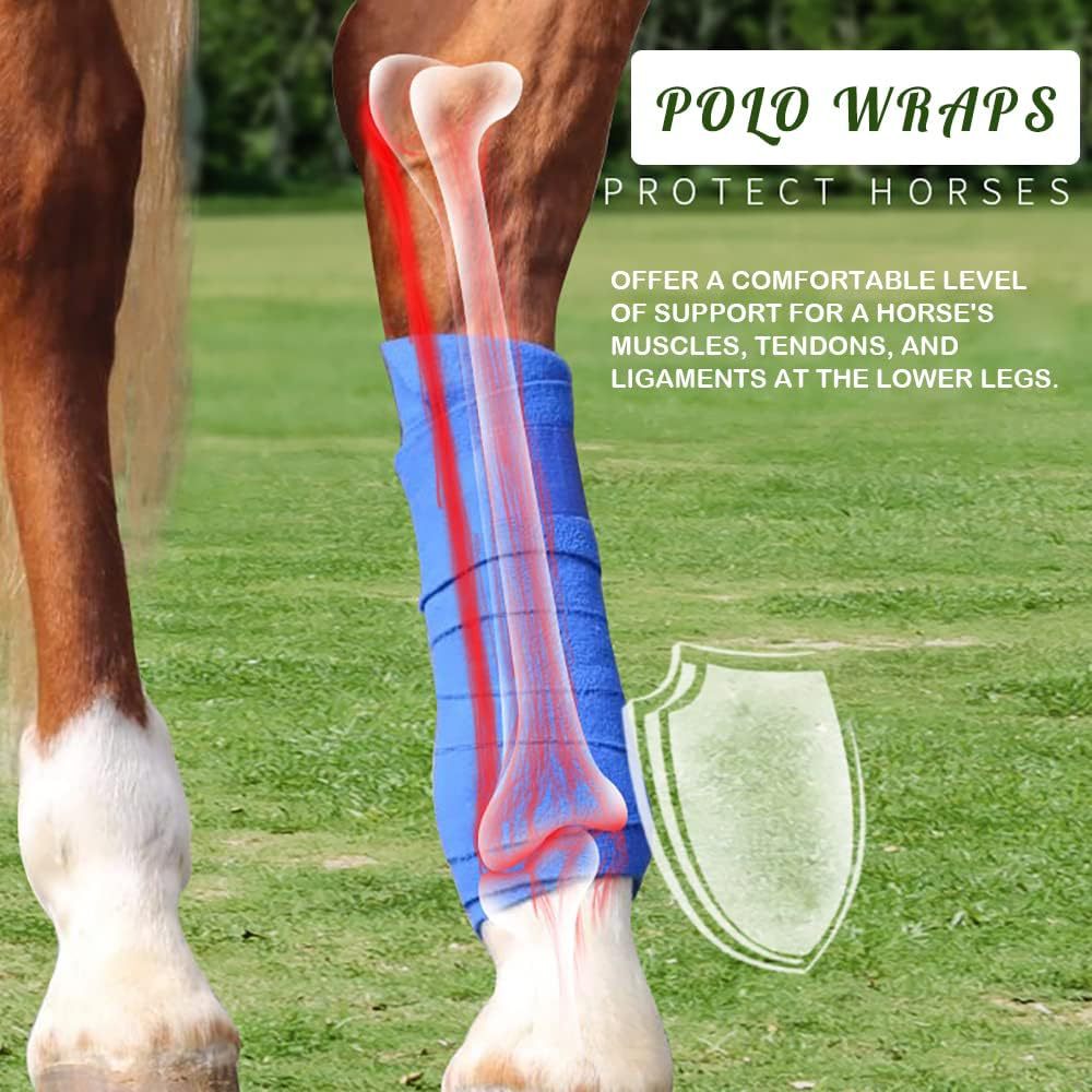 4 Pack Horse Polo Wraps Upgrad - Polo Wraps Fleece 评论和价格