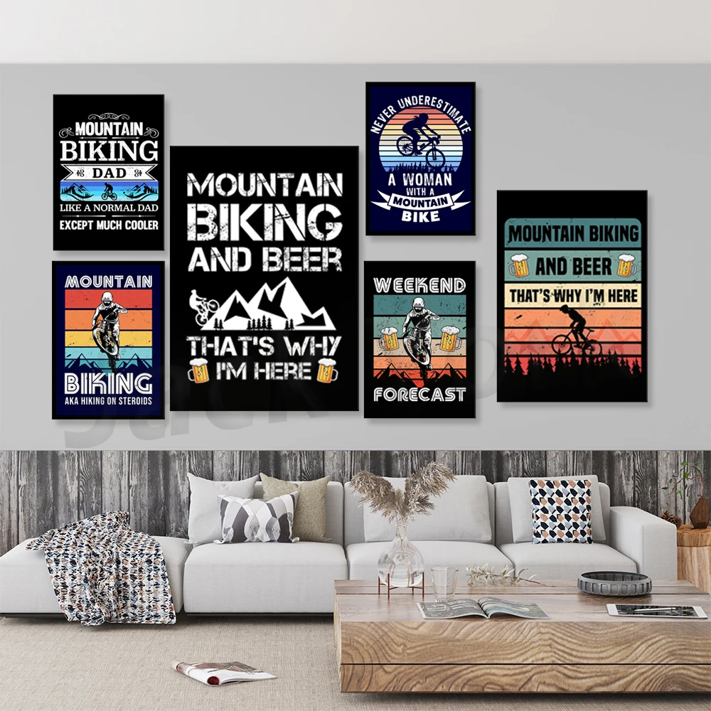 Go Mountain Bike Print Canvas  - Outdoor Sport Live 评论和价格